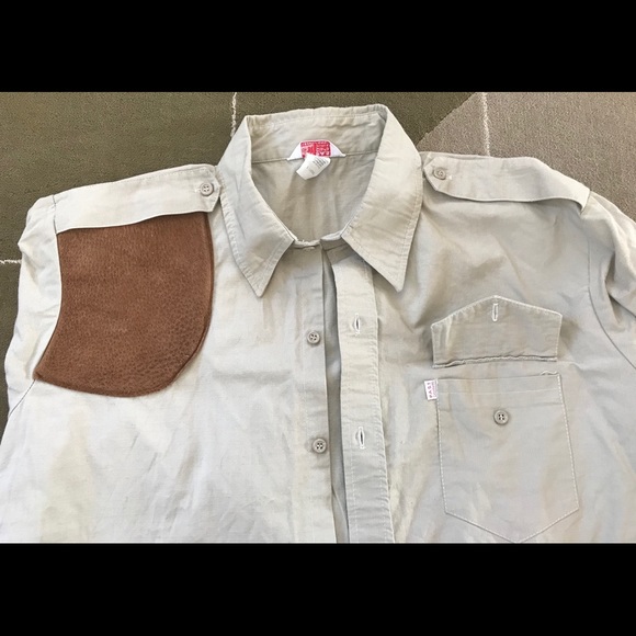 Vintage Hunting Rifle Shooting Shirt Leather Patch - Picture 8 of 8